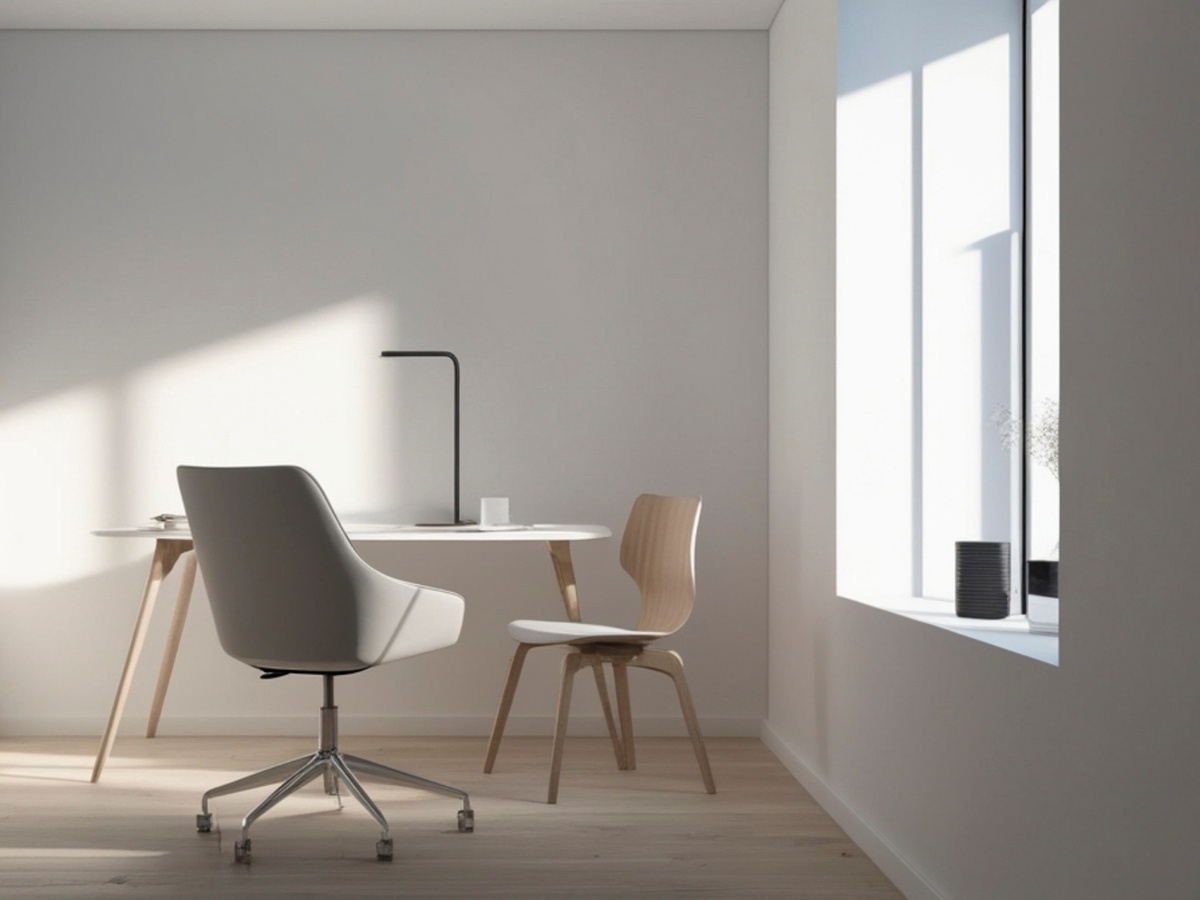 B&agrave;n l&agrave;m việc phong c&aacute;ch tối giản &iacute;t chi tiết, nhiều c&ocirc;ng năng