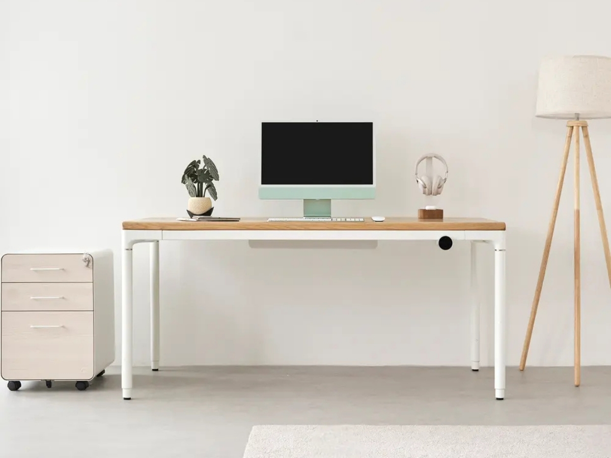 Mẫu b&agrave;n l&agrave;m việc NiceDesign ch&acirc;n sắt phong c&aacute;ch minimal hiện đại