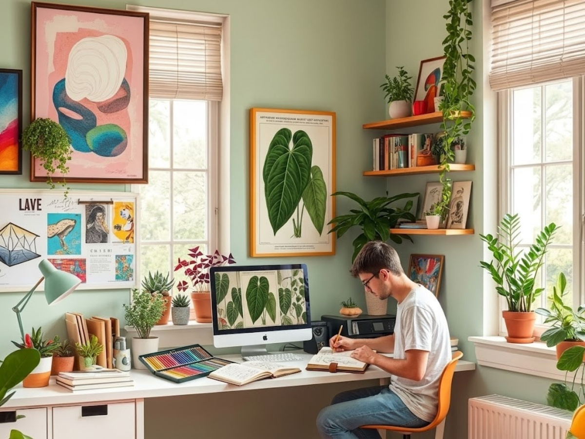 Phong c&aacute;ch Vibrant Creative cho workspace đầy năng lượng