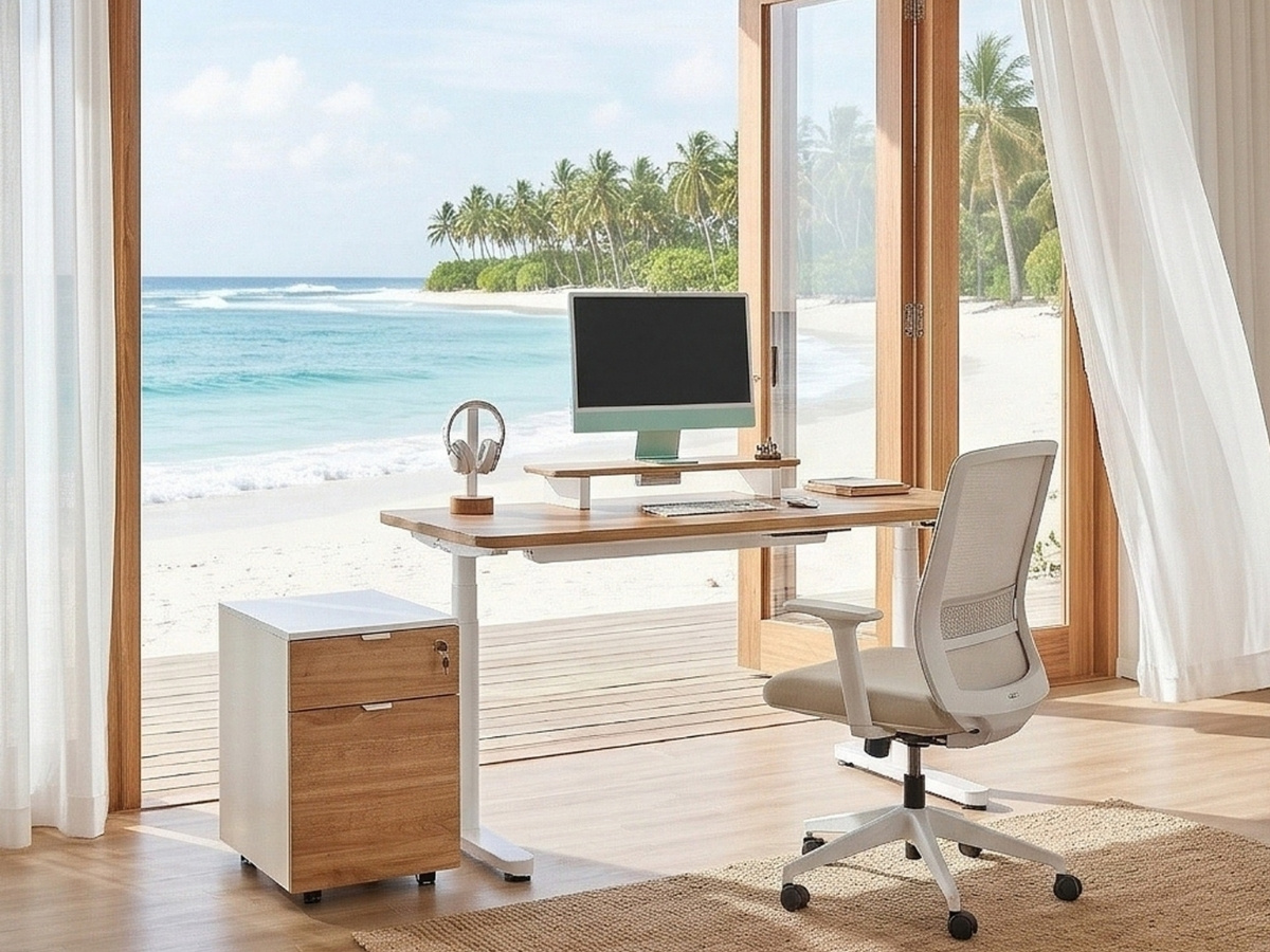 Phong c&aacute;ch tối giản gi&uacute;p workspace gọn g&agrave;ng v&agrave; hiệu quả