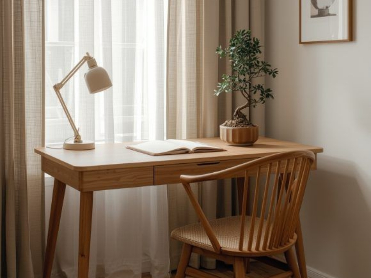 Phong c&aacute;ch Japandi mang đến workspace hiện đại, tinh giản